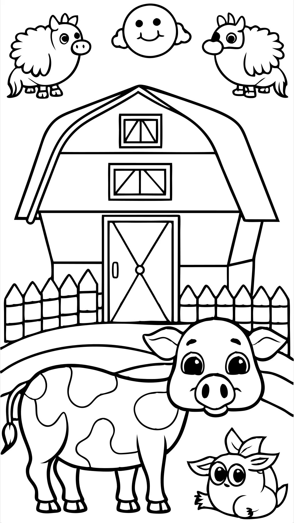 farm animals coloring pages